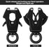 2 Pcs Frog Clip Black Dog Leash Clasp 360 Degree Swivel Clip Heavy Duty Quick Release Dog Chain Buckle Frog Cable Dog Leash Buckle for Linking Pet...