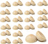 50 PCS 30 mm Split Wood Balls, Small Natural Unfinished Half Round Wooden Beads for Kids Craft...