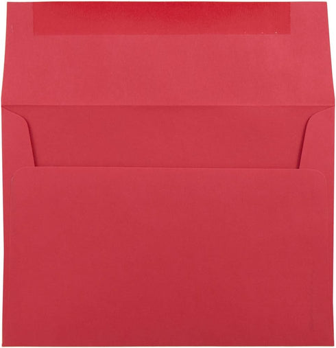 JAM PAPER A7 Colored Invitation Envelopes - 5 1/4 x 7 1/4 - Red Recycled - 50/Pack...