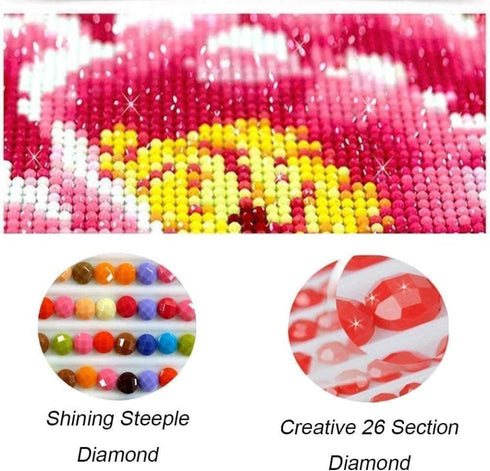 DIY 5D Diamond Painting Kits for Adults Diamond Art Trump American Flag Full Round Drill Embroidery Kits Crystal Rhinestone Art for Mosaic Gift Ho...