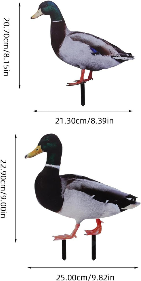6pcs Garden Decoration Insert Easter Figurines Back Yard Decor Yard Decoration Duck Lawn Sculpture Stake Duck Yard Sign Backyard Decor Animal Inse...