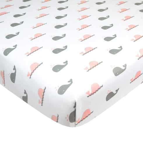 American Baby Company 2 Pack 100% Natural Cotton Fitted Mini Crib Sheets 38" x 24" - Soft & Breathable Small Nesting Portable Sheets, Fits Pack N ...
