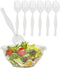 PARTY BARGAINS 8.75" Disposable Clear Plastic Serving Forks, 6 Pack, Heavy Duty Kitchenware Serving Fork Utensil for Wedding, Catering Services, B...