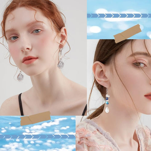 SUNNYCLUE 1 Box 300Pcs Stainless Steel Earring Hooks Bulk French Hook Earring Wires Fishhook Earring Hooks with Coil Fish Earwire Findings for Jew...