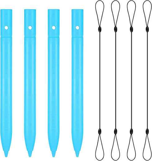 4.5 Inch Replacement Stylus Drawing Pen 4 Pieces Toddler Drawing Tablet Pens Kids' Electronics Pens with 4 Hanging Rope for LCD Writing Tablet (Bl...