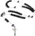 Linpeng Black Crystal Bead Box Rosary Necklace DIY Kit, Rosary Making Supplies, Gift for Beader, Jet, (CR-1212)...