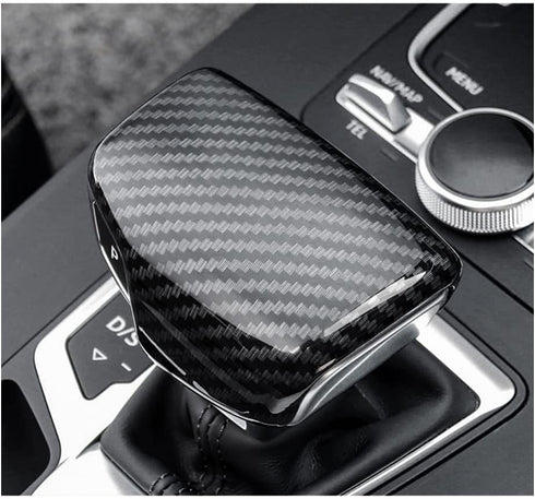 Gear Shifting Knob Cover Trim for Audi A4 A4allroad / A5 S5 / Q5 2023 2022 2021-2017 Shifter Knob Stickers Head Trim for Audi SQ5 2018-2023 / Q7 2...