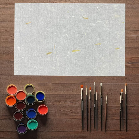 60 Sheets A4 Mulberry Paper,Vagocom Handmade Origami Paper Natural Fiber Rice Paper Sheets for Decoupage Paper,DIY Art Crafts(White+Yellow)...