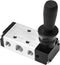 JIUWU 4H210-085 Way Pneumatic Air Hand Lever Operated Valve Solenoid Valve Port 1/4 Inches Manual Control Valves...