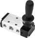 JIUWU 4H210-085 Way Pneumatic Air Hand Lever Operated Valve Solenoid Valve Port 1/4 Inches Manual Control Valves...