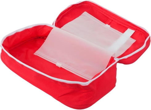 First Aid Bag First Aid Kit Empty Medical Storage Bag Red Trauma Bag for Emergency First Aid Kits Car Workshop Cycling Outdoors (Red Handle)...