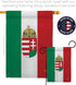 Breeze Decor Hungary Garden Flag Regional Nation International World Country Particular Area House Decoration Banner Small Yard Gift Double-Sided,...