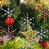 48 Pieces Christmas Snowflake Wire Forms Metal Snowflake Wire Xmas Bead Wire for DIY Jewelry Ribbon Charms Party Winter Decorations Craft Making S...