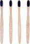 Natureverr Bamboo Toothbrushes 4 Pieces Bristle Toothbrush, Eco-Friendly Toothbrushes, Biodegradable Toothbrushes, Natural Wooden Toothbrush, Char...