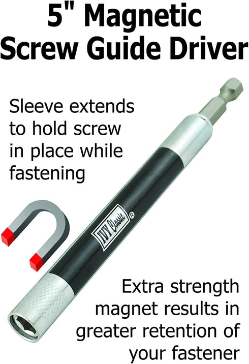 IVY Classic 44622 5" Magnetic Screw Guide Driver, 1/Card...