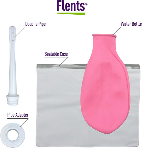 Flents Douche Kit, Compact, Reusable, Great for Travel, 16 fl oz Capacity...