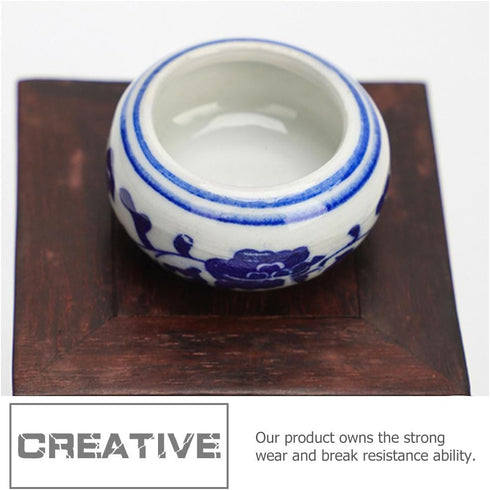 SEWACC 8pcs Ceramic Ink Dish Chinese Calligraphy Ink Dish Porcelain Inkwell Dish Painting Dish for Chinese Calligraphy and Sumi-e Painting Pottery...