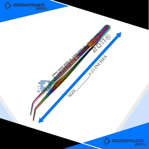 OdontoMed2011 Sewing Machine Tweezers Multi Titanium Rainbow Color...