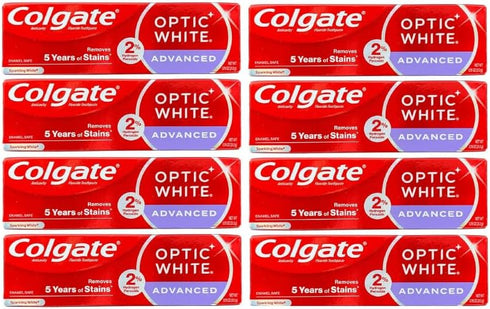 Optic White Advanced Toothpaste, Removes 5 Years of Stains, 0.75 oz (24g) - Pack of 12...