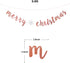 Rose Gold Glitter Merry Christmas Banner-Great for Christmas Party Decor- Holiday Home Mantle Fireplace Party Decorations...