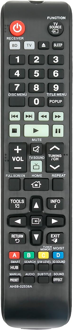 New AH59-02538A Replaced Remote fit for Samsung Smart Bluray Blu-ray Player HT-F5500W HT-F6500W HT-F5500 HT-F5550 HT-F6500 HT-F6530 HT-F6530W HT-F...