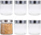 Lawei 6 Pack 27 Oz Clear Glass Jars with Stainless Steel Lids - Glass Food Canister Set Food Storage Jars for Cookie Rice Beans Pasta Snacks...