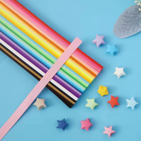 Origami Paper Stars, Colorful Handcraft Origami Lucky Star Paper DIY Paper Arts Creativity Hand Art Crafts (27 color mixed pack (1350) sheets)...