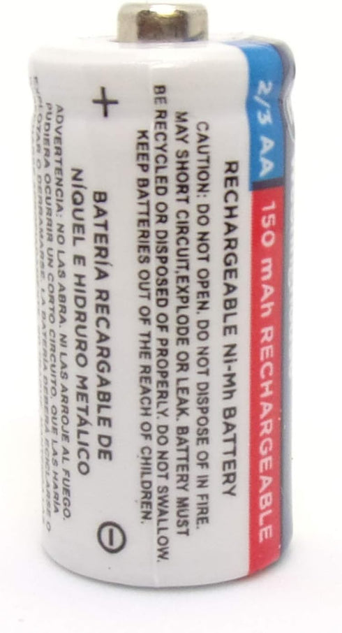 8X Westinghouse 2/3 AA Ni-Mh Battery Batteries Rechargeable 1.2 V Volt 150 mAh Reusable Chargeable by JL Missouri Parts...