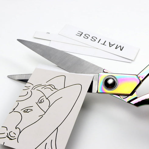 NatSumeBasics 8" Fabric Scissors Rainbow All Stainless Steel Sewing Tailor Scissor Craft Shear Heavy Duty Dressmaker Shears for Home Office (Rainb...