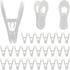 Hanger Clips 30 Pack, Multi-Purpose Hanger Clips for Hangers, White Finger Clips for Plastic Clothes Hangers, Pants Hangers Clips...