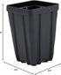 Grower's Solution Square Greenhouse Pots 3.5 inch x 5 inch- Black - Plastic - Deep - Qty 25...