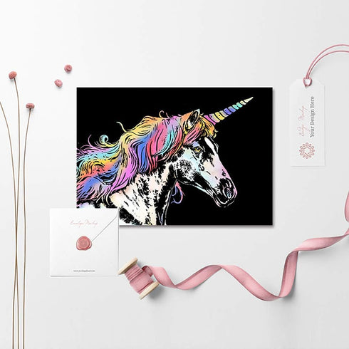 Scratch Art Paper(A4) for Kids & Adults, Rainbow Painting Night View Scratchboard, Art Craft, Crafts Set: 8 Sheets Scratch - Unicorn/Flamingo/Cat/...