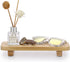 ELLDOO Farmhouse Wood Riser, Wooden Pedestal Stand for Kitchen Counter Bathroom Home Decor, Decorative Riser Display Tray Countertop Organizer for...