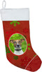 Caroline's Treasures KJ1183CS Red Snowflakes Holiday Christmas Jack Russell Terrier Christmas Stocking Fireplace Hanging Stockings Christmas Seaso...