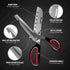 Multi-Purpose Kitchen Scissors with built-in knife sharpener - Camping Essentials for All-Purpose Cutting | Heavy Duty Stainless Steel Blades - Pe...