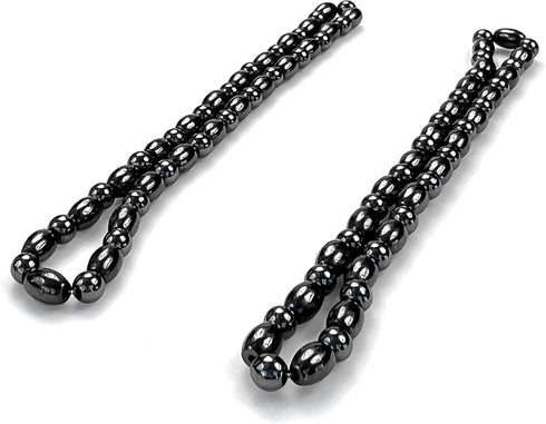 2 pcs Hematite Anklet Bracelet for Women Men 9.5"...