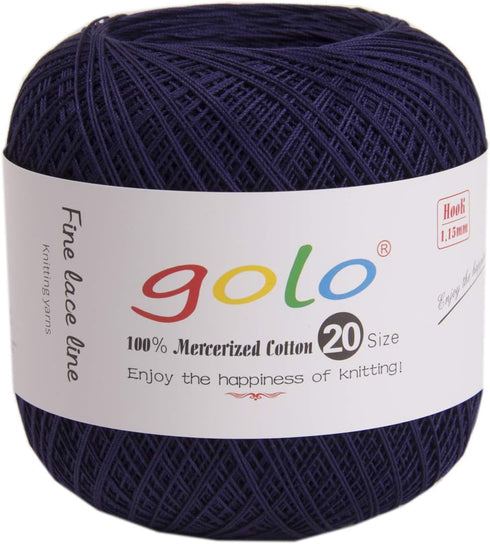golo Crochet Thread Ball Size 20 Yarn for Hand Knitting Red Coffer 831......
