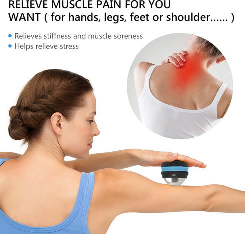 AHIER Cold Massage Roller Ball, Stainless Steel Cold Therapy Relief, Free Rolling Removable Gel Ball Deep Tissue Massage Pain Relief, Great Tool f...