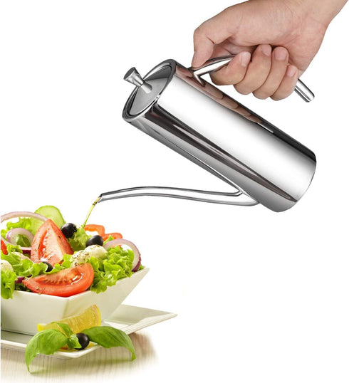 IMEEA Olive Oil Dispenser SUS304 Stainless Steel Cooking Kitchen No Drip Oil Can Vinegar Container, 24oz/700ml...