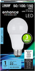 Feit Electric 150W LED Light Bulb, Adjustable Wattage 50/100/150 Equivalent, A21 LED Bulb, Non Dimmable, 22 Year Life, 2200 Lumen, 5000k Daylight,...