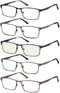 EYECEDAR 5-Pack Reading Glasses for Men Metal Frame Spring Hinges with Computer Readers 2.00...