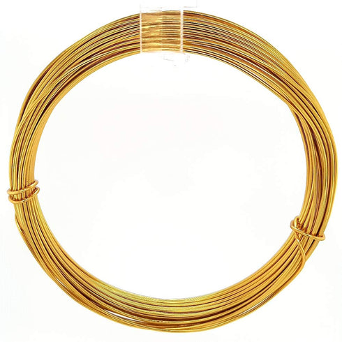 32.8 Feet Aluminum Wire Gold Color 1.5MM/15 Gauge by CRAFT WIRE...