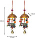 Door Hanging Umbrella with Elephant Painted and Metal Bell Set of 2...