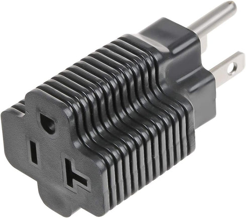NEMA 5-15P to 5-15/20R Adapter,15 Amp Household Plug to 20 Amp T-Blade Female Adapter,15 Amp Male to 20 Amp Female Plug Outlet 3 Prong Household T...