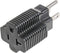 NEMA 5-15P to 5-15/20R Adapter,15 Amp Household Plug to 20 Amp T-Blade Female Adapter,15 Amp Male to 20 Amp Female Plug Outlet 3 Prong Household T...