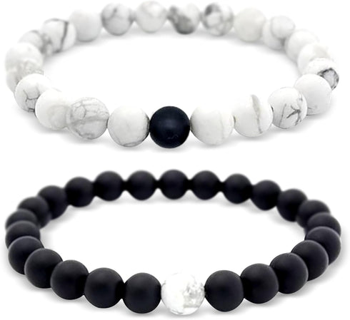 Lucky Feather Long Distance Relationships Couples Bracelets - A Reminder of Love and Strength During Time and Distance Apart (2 Piece Set) Couples...