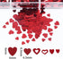 6 Grids Heart Nail Sequins 3D Holographic Nail Glitter Flakes Acrylic Nail Art Supplies Red Love Hearts Shaped Nail Glitter Sequins Valentine's Da...