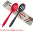 Silicone Nonstick Slotted Spoons Set 2,High Heat Resistant, Hygienic Design Cooking Baking Spoons Set for Cooking Stirring, Mixing and Serving,Red...