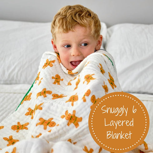 LollyBanks Muslin Baby Blanket, 100% Cotton Soft and Breathable Newborn Muslin Quilt, 47 x 47 Inches Toddler Blanket for Boys and Girls, 6 Layers ...