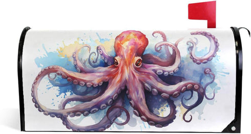 ALAZA Ocean Octopus Magnetic Mailbox Cover MailWraps Garden Yard Home Decor for Outside Oversized-25.5" x20.8"…...